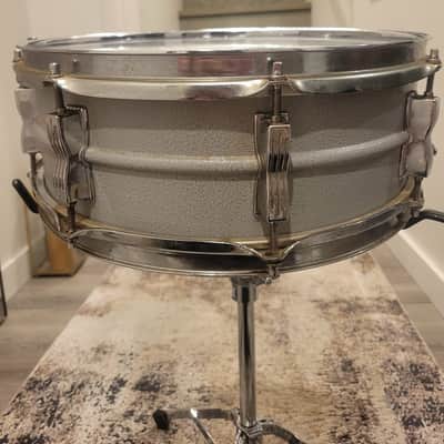 LUDWIG,1979,Grey Textured Painted,Acrolite Snare Drum - 5" X 14" image 6