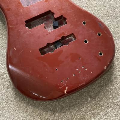 Glossy Red Bass Guitar DIY Project Body image 4