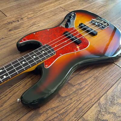 1992 Fender JB-62 Jazz Bass 1962 Reissue MIJ Sunburst Fujigen Japan image 8