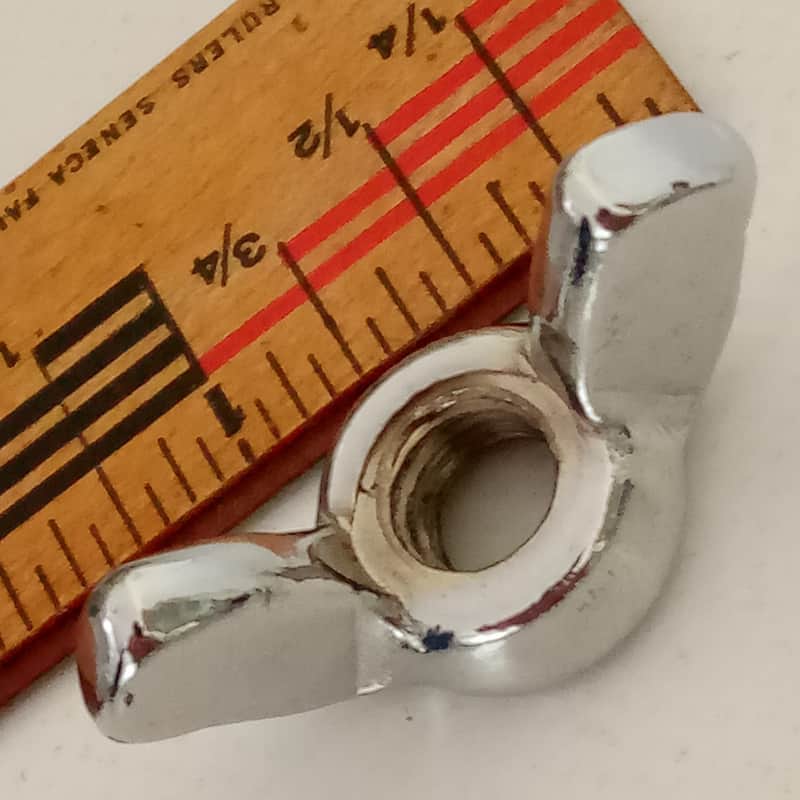 Ludwig 5/16"20tpi Wing-Nut Chrome Hercules/Atlas Stand Part Vintage 60s USA MINT image 1