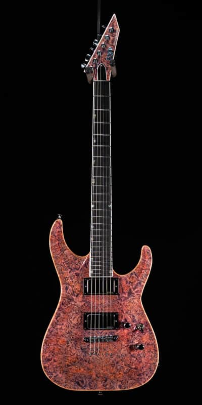 ESP USA Horizon-II Burl Maple Limited Edition - Pink Carmine image 1