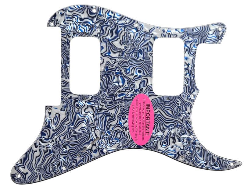 Warmoth Builder's Special Floyd Rose Bridge Cut Stratocaster Pickguard in Blue Shell-Mint Condition (Unused). IMPORTANT: PLEASE READ BUILD SPECS BEFORE PURCHASING image 1