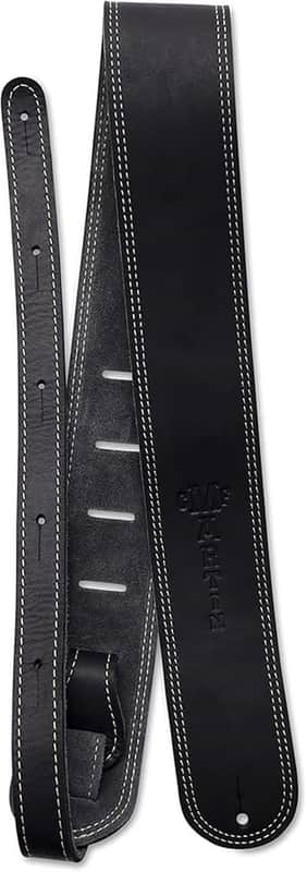 Martin Ball Glove Leather Guitar Strap, Black image 1