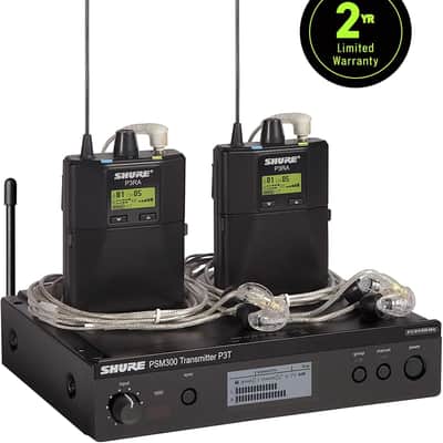 Shure PSM300 Twin Pack Pro P3TRA215TWP Wireless In-ear - G20 - Gator G-MIXERBAG-1515 - (2) ErnieBall XLR 25FT Bundle image 2