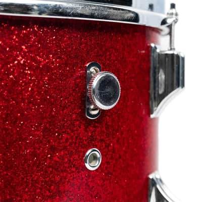 Vintage Rogers Holiday 13x9 Tom Red Sparkle Late 1960s Dayton Grey Speckled Interior image 5