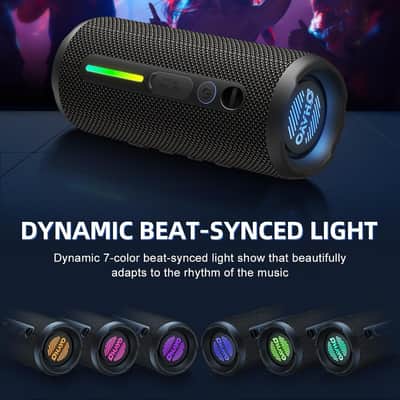 24W Portable Bluetooth Speaker, IPX7 Waterproof Stereo Wireless Speaker with LED Lights for Outdoor, Beach, Camping & Party Use image 3