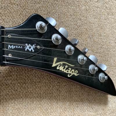 VINTAGE METAL AXXE XX REAPER FLYING V ELECTRIC GUITAR IN PURPLe image 7
