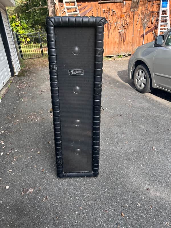 Kustom Tuck N’ Roll 4x12 CTS speaker cabinet 1960s - Black leather image 1