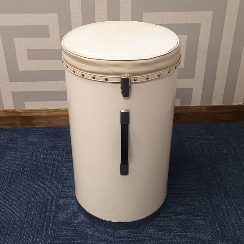 Vintage Slingerland 1970s Cannister Throne in White image 1