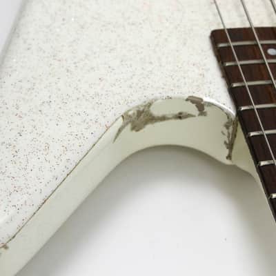 1980's Hamer Blitz Bass White Sparkle image 9