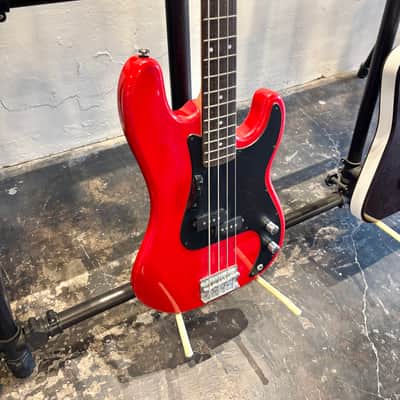 Red Silvertone Precision Bass Plays and Sounds good! image 1