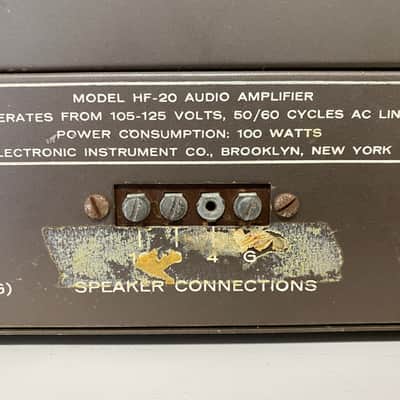 Eico HF-20 Mono Integrated Tube Amplifier with Original Tube Cage 6L6 Type Output Tube Amp image 6