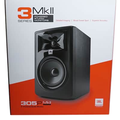 JBL 305P MkII 2-Way 5" Active Powered Nearfield Studio Monitors (Pair) (Open Box) - Black image 6