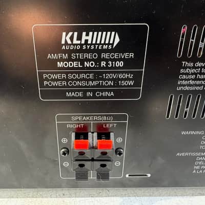 KLH R3100 Receiver HiFi Stereo Vintage Home Audio 2 Channel Radio Black Dolby image 6