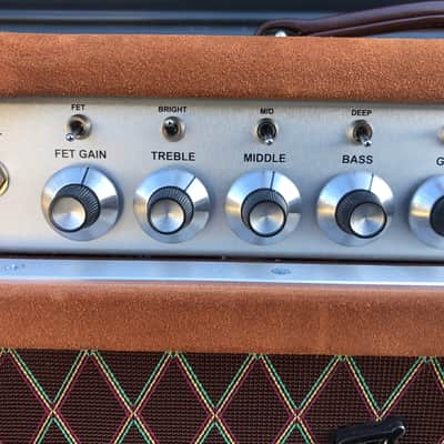 Two Rock Classic Reverb Signature Head and 2x12 Vertical cabinet 2020s - Brown Suede image 4