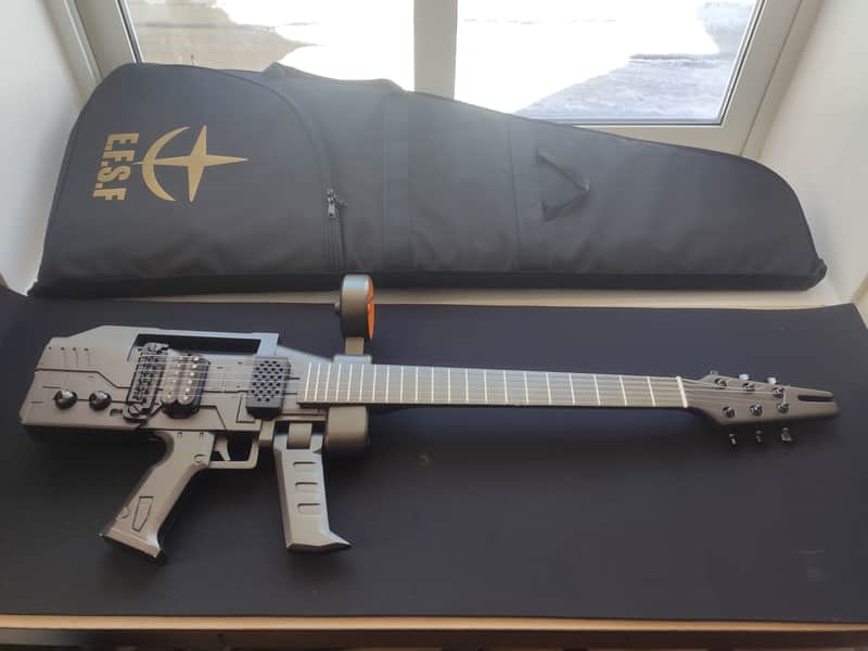 Esp Custom Shop Gundam 2002 EFSF Beam Raygun Guitar with original Gundam softcase ! image 1