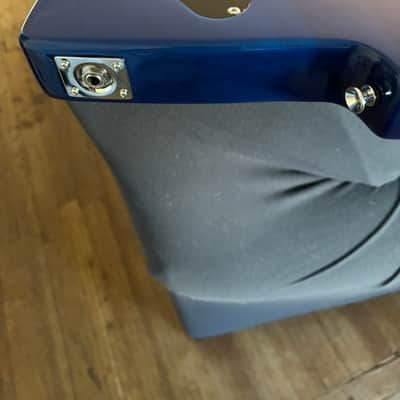 Custom Destroyer/Explorer Style 2026, 2 Tone Blue, Mahogony Body, Maple Neck, Titanium Nut image 7