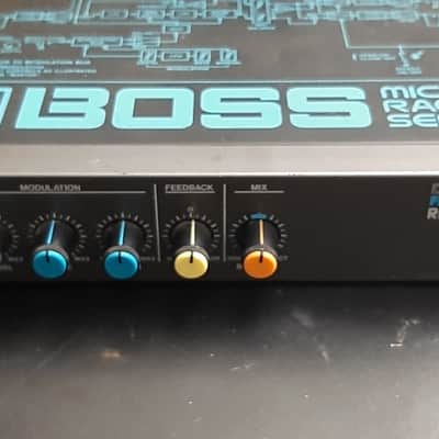 Rare - 1980s - Vintage Boss RBF-10 Micro Rack Series Flanger 1985 - 1986 - Black image 9