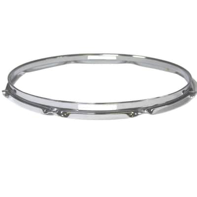 14"8 lug triple flange chrome, SNARE SIDE drum hoop . All sizes, colors & lug patterns available from 6" to 20" diameter image 1