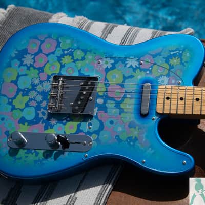 New Limited Edition Fender Japan Blue Flower Power Telecaster - Pro Set Up w Perfect Frets/Action/Intonation! (Paisley Tele) image 10