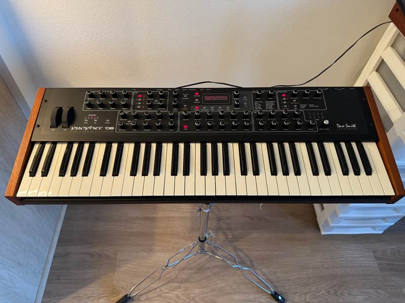 Dave Smith Instruments Prophet 08 PE 61-Key 8-Voice Polyphonic Synthesizer 2009 - 2015 - Black with Wood Sides image 1