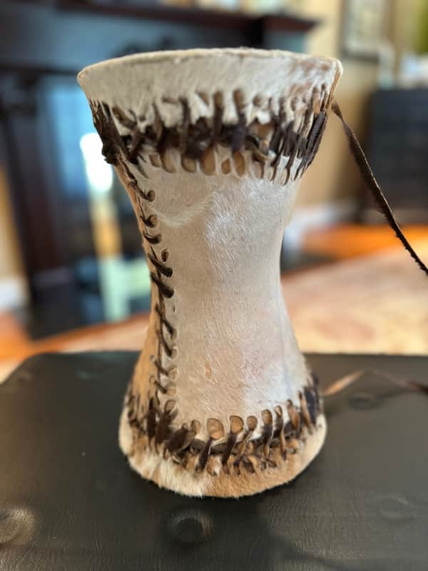 Handmade Hand Drum 1990’s - Goat Skin image 1
