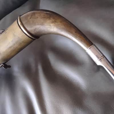 Couesnon Goofus 1924 Unlacquered Brass Queenophone Antique image 12