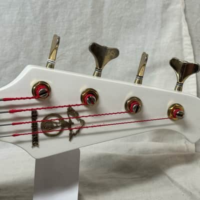 Alembic Elan 4-string Bass with Case - White (likely re-fin'd) image 7