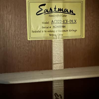 Eastman AC122-1CE-DLX Grand Auditorium Acoustic-Electric w/ Gig Bag & Free Pro Setup image 7