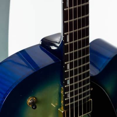 Ibanez AFC155-JBB Contemporary Archtop 2017 Jet Blue Burst image 8