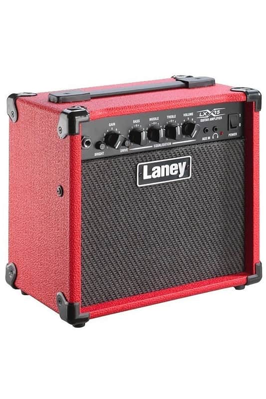 Laney 15 Watt Electric Guitar Combo Amplifier w/ 2 x 5" Woofers - Red - LX15-RED image 1
