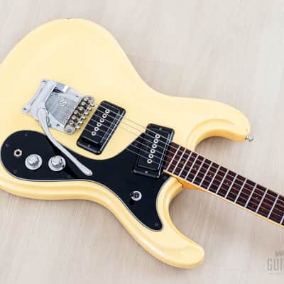 1970s Mosrite Ventures Model “Avenger” Vintage Electric Guitar White w/ Moseley Vibrato, Firstman Japan image 9