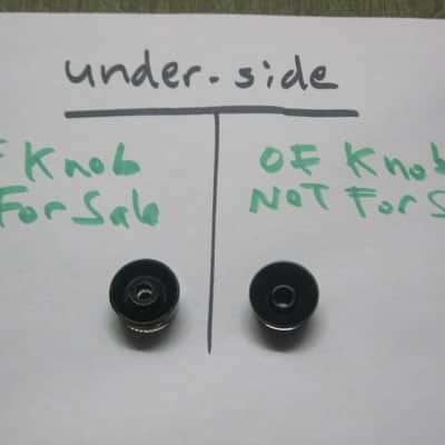 THREE lightly used genuine Gibson BLACK SPEED KNOBS (ONLY 3 of the 4 knobs from PRSK-010 set are for sale) from 2005 (see comparison pictures # 4,  # 5, and # 6 of bottom side) image 5