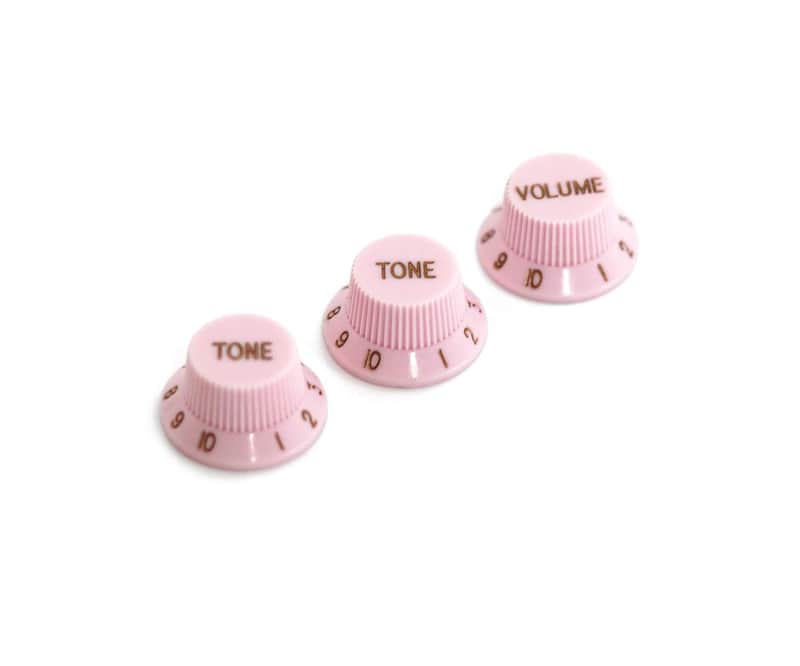 One Volume Two Tone 1V2T Switch Knobs, 3PCS Top Hat Bell Speed Potentiometer Control Knobs Arabic Numerals Scale with 6mm Dia. Shaft Pots for Electric Guitar Bass Replacement Part image 1