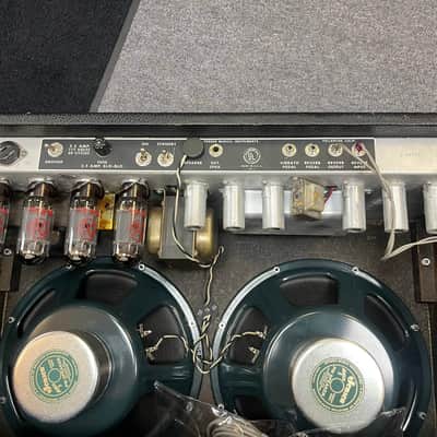 1966 Fender Twin Reverb 2-Channel 85-Watt 2x12" Guitar Combo Amp w/Flight Case image 9