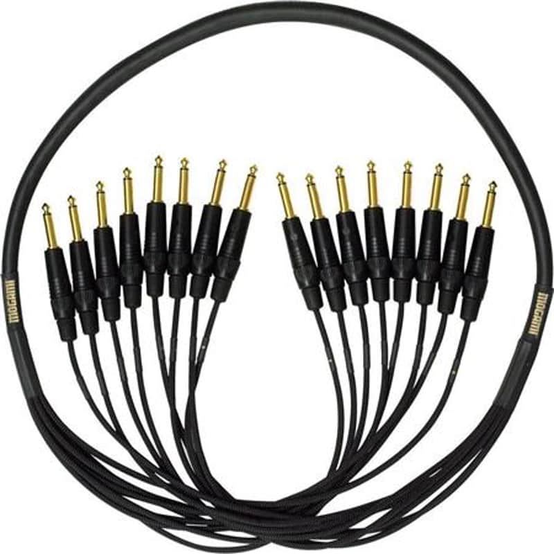 Mogami GOLD 8 TSTS-10 8-Channel Unbalanced 1/4" TS Male to 1/4" TS Male Studio Snake Cable - 10 foot image 1