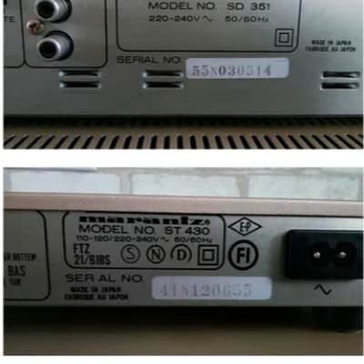 Marantz PM-55+SD-351+ST-430 Rare Vintage Set Cassette System Gold Japan Warranty image 7