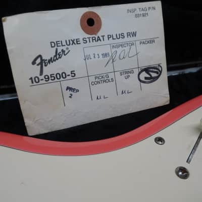 Fender Strat Plus Deluxe-1989 - Dusty Rose- RARE RARE Finish--with Rosewood- Wilkinson Nut- TBX- Lace Sensors- image 7