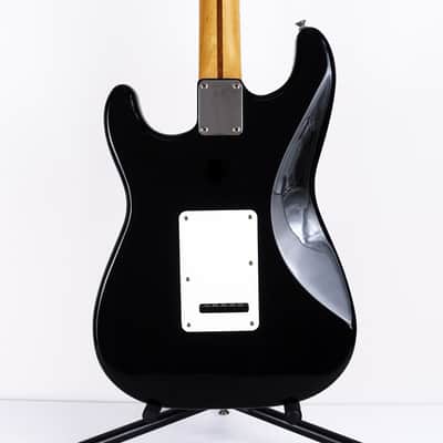 1995 Fender Standard Stratocaster Black Made In Mexico MIM with Gig Bag image 2