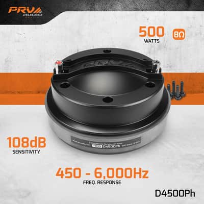 4x PRV Audio D4500Ph Trio 2″ Midrange Driver 500 Watts 4” Voice Coil 8-Ohms – TRIO Phenolic Diaphragm image 8