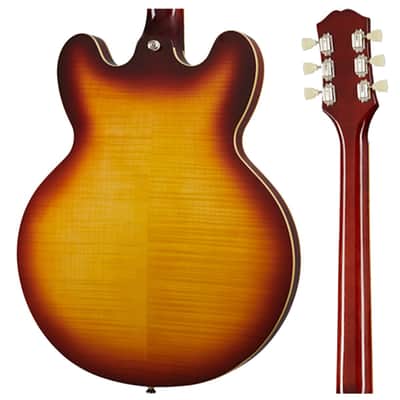 Epiphone ES-335 Figured Semi-Hollow Body Electric Guitar (Raspberry Tea Burst) image 2