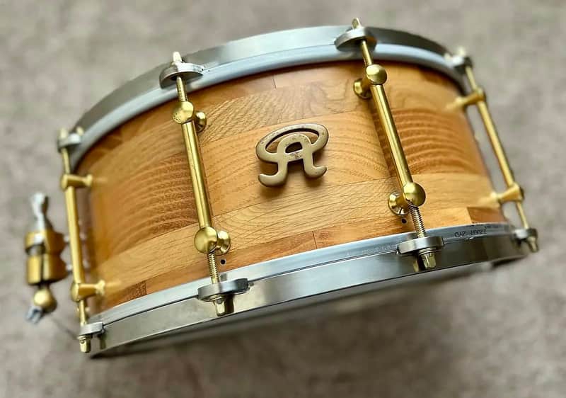 Fantastic - Angel Drums Oak/Acacia 6"x14 segmented snare, satin finish, EXTRAS image 1