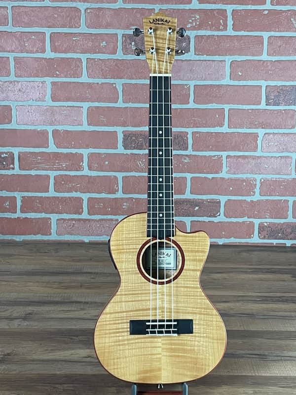 Lanikai Flame Maple Thin Tenor Acoustic-electric Ukulele image 1