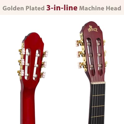 39 Inches Classical Guitar Full Size Beginner Acoustic with Online Lessons Bag Capo Tuner Strings, Sunset image 2
