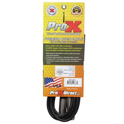 ProX Premium Series XCP-XLR10 10' XLR-F to XLR-M Balanced Audio Microphone Cable image 3