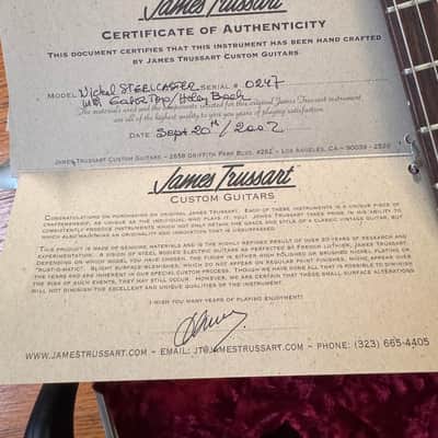 James Trussart Steelcaster Gator Top 2002 - Chrome Gator Skin image 9