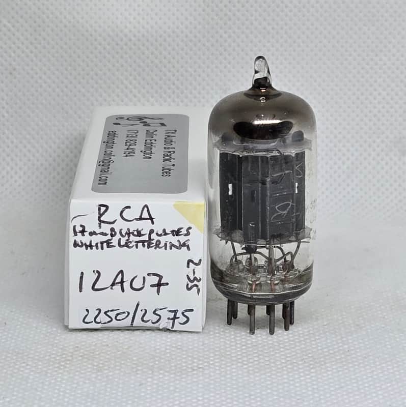 RCA 12AU7 Long Black Plate Balanced Single NOS 12AU7A image 1