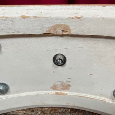 1960s Camco Oaklawn 5x14 Tuxedo Snare Drum Sky Blue Pearl 4 Ply image 14