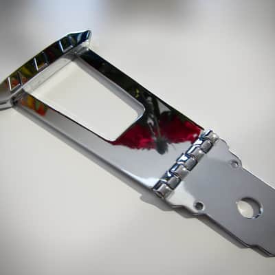 Gibson ES-175 & Other Gibson Archtops Tailpiece Authentic Vintage Part Circa-1970s-1980s-Chrome image 2
