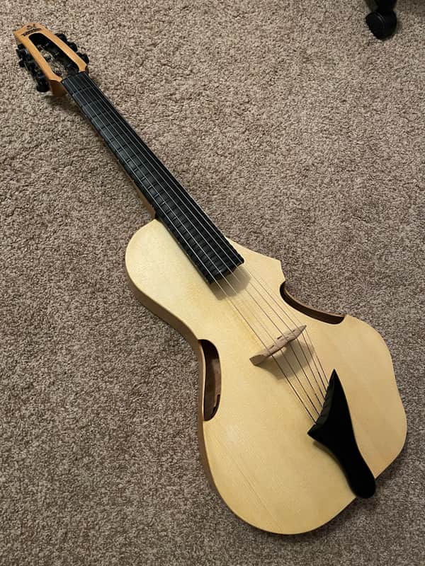 RARE TogaMan GuitarViol bowed guitar thinline acoustic with hard case Baggs pickup incredibow rosin image 1